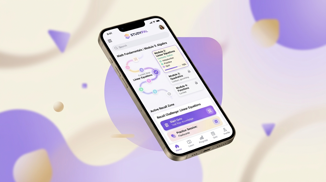 StudyPal Mobile App Roadmap mockup preview
